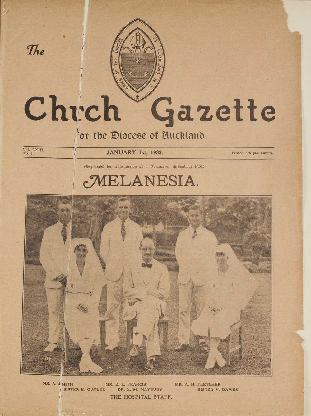 Church Gazette, Auckland: January 1933