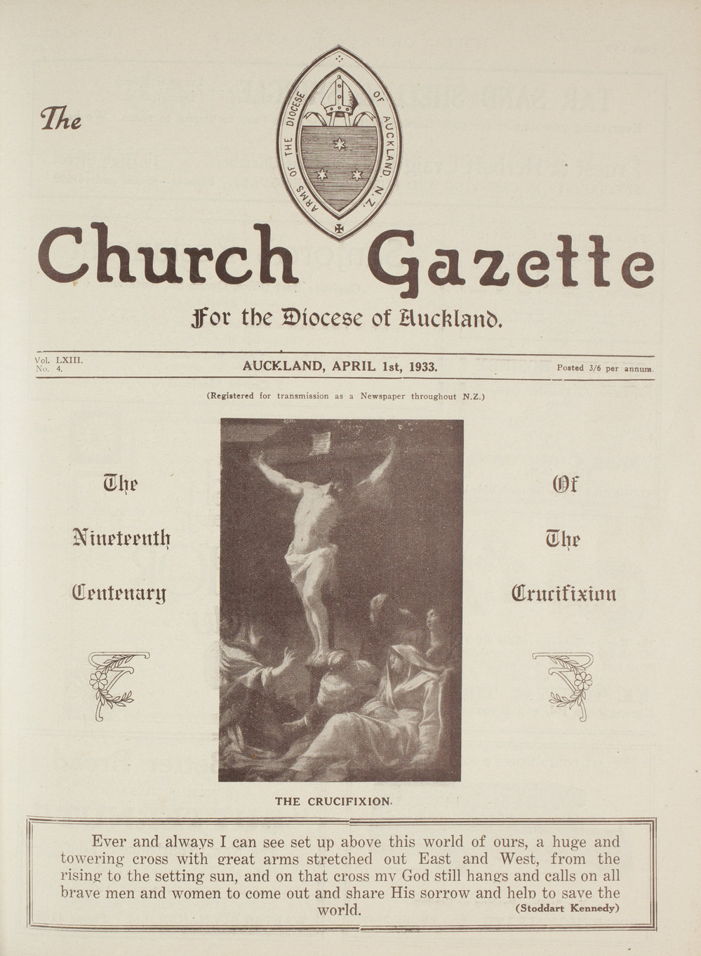 Church Gazette, Auckland: April 1933
