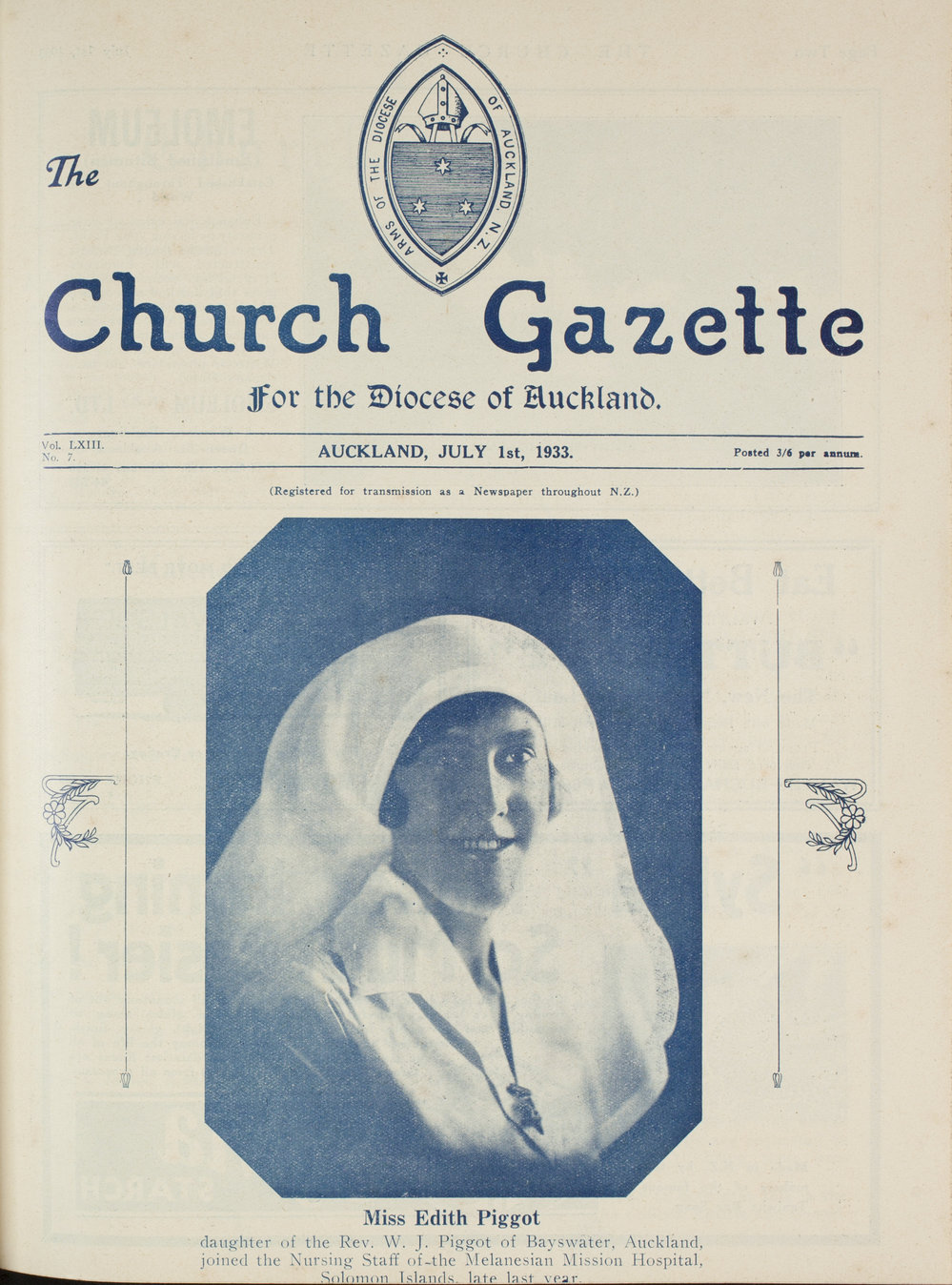 Church Gazette, Auckland: July 1933