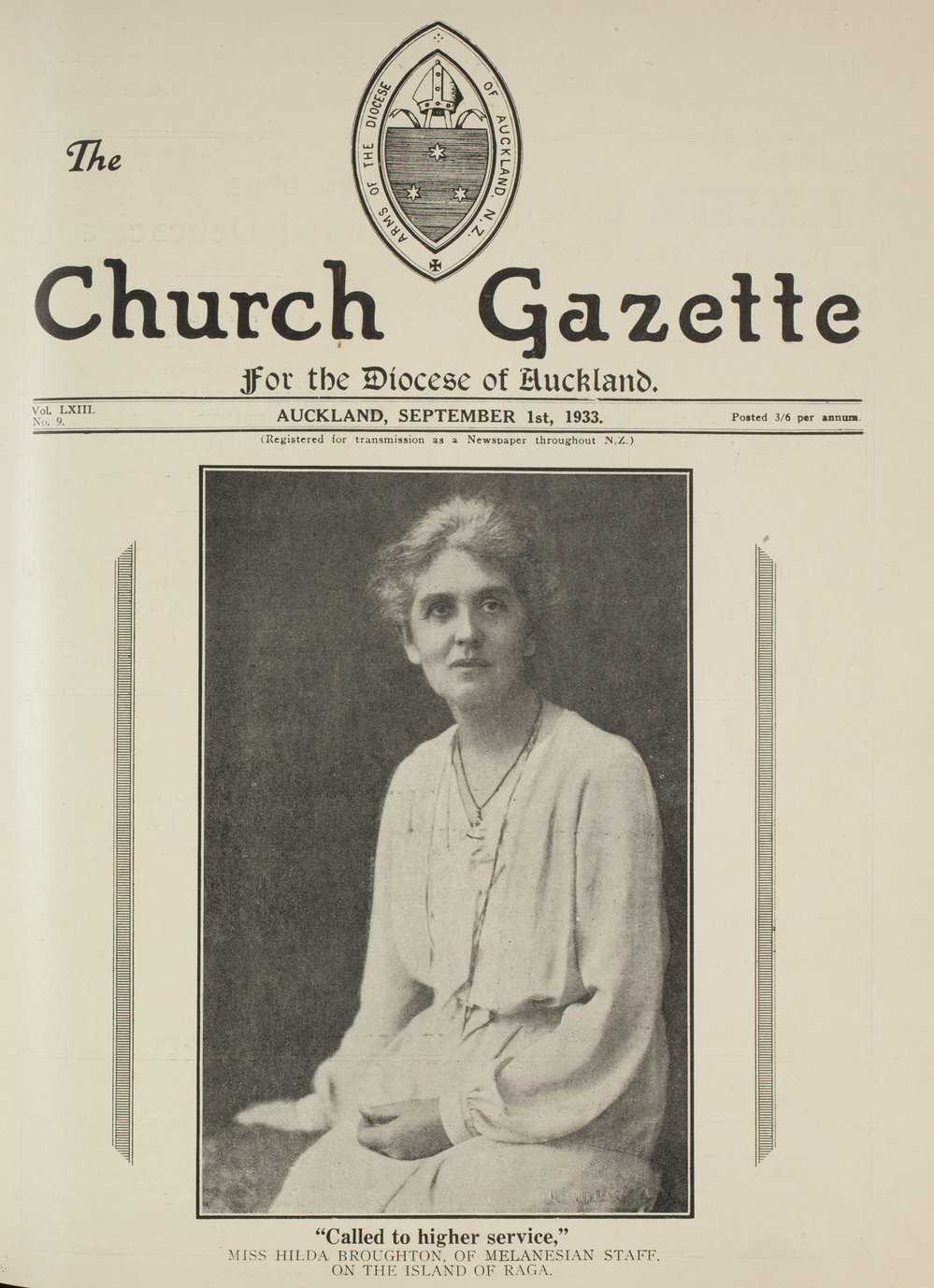 Church Gazette, Auckland: September 1933