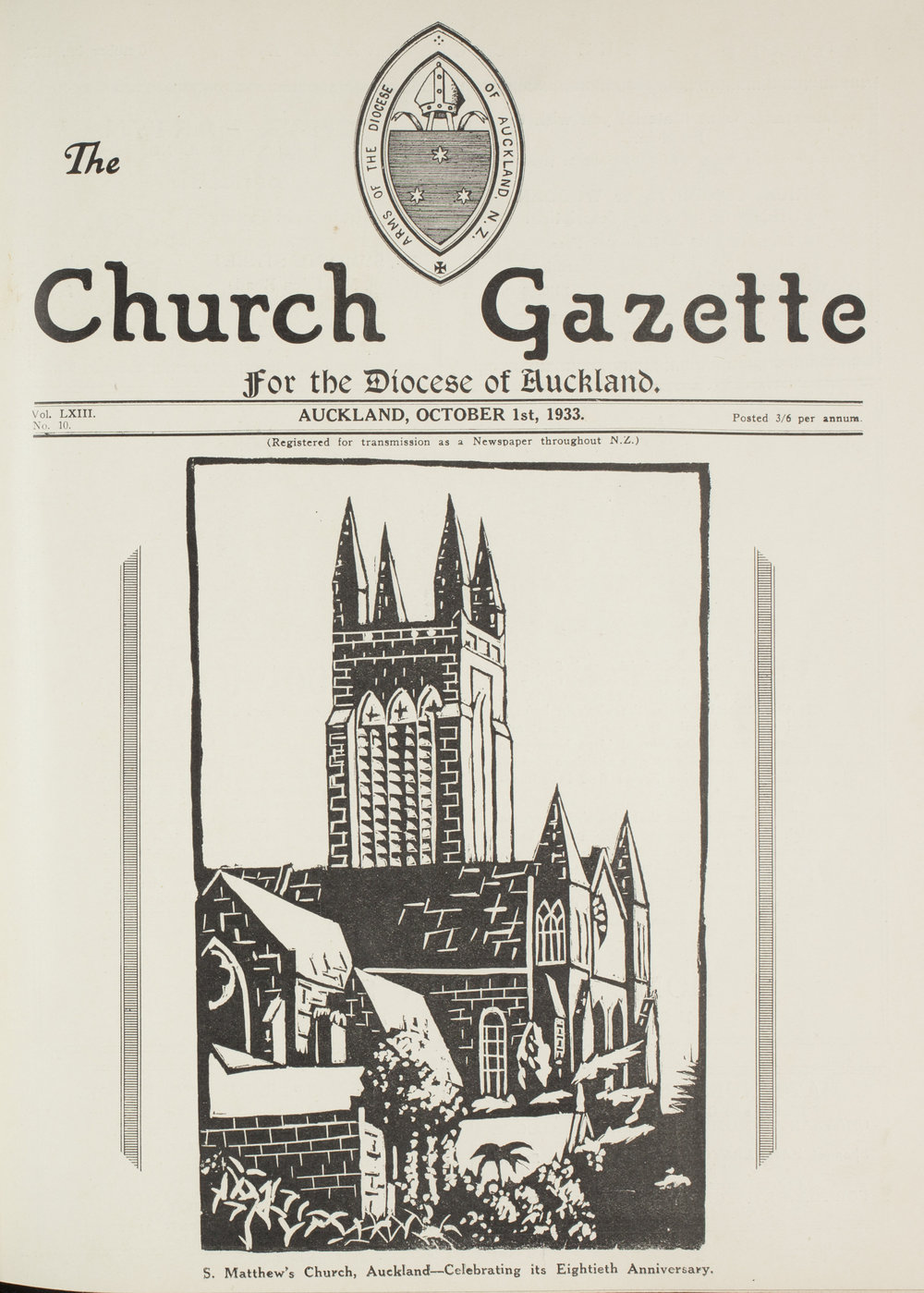 Church Gazette, Auckland: October 1933