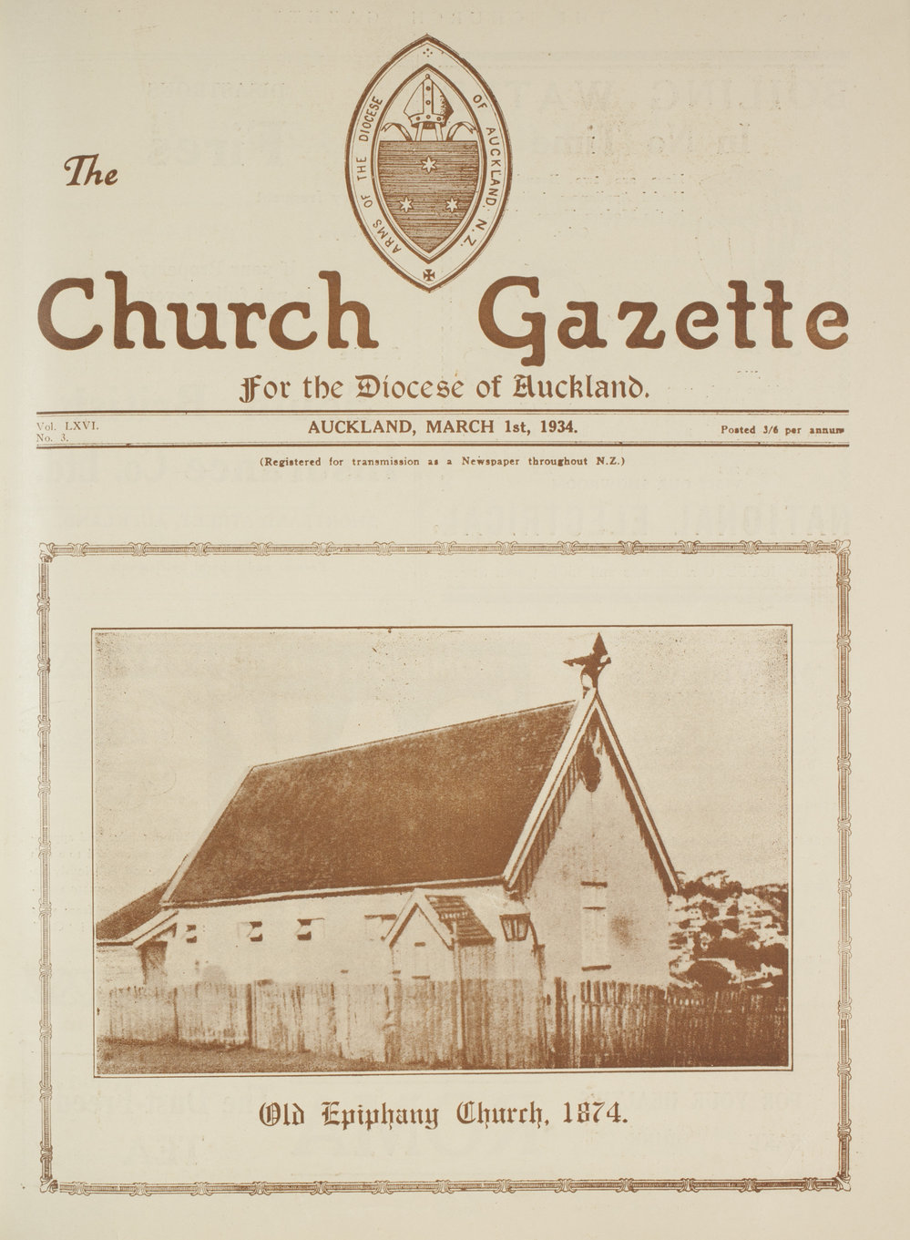 Church Gazette, Auckland: March 1934