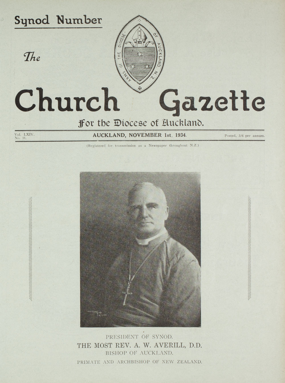 Church Gazette, Auckland: November 1934