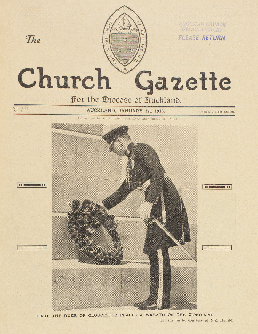 Church Gazette, Auckland: January 1935