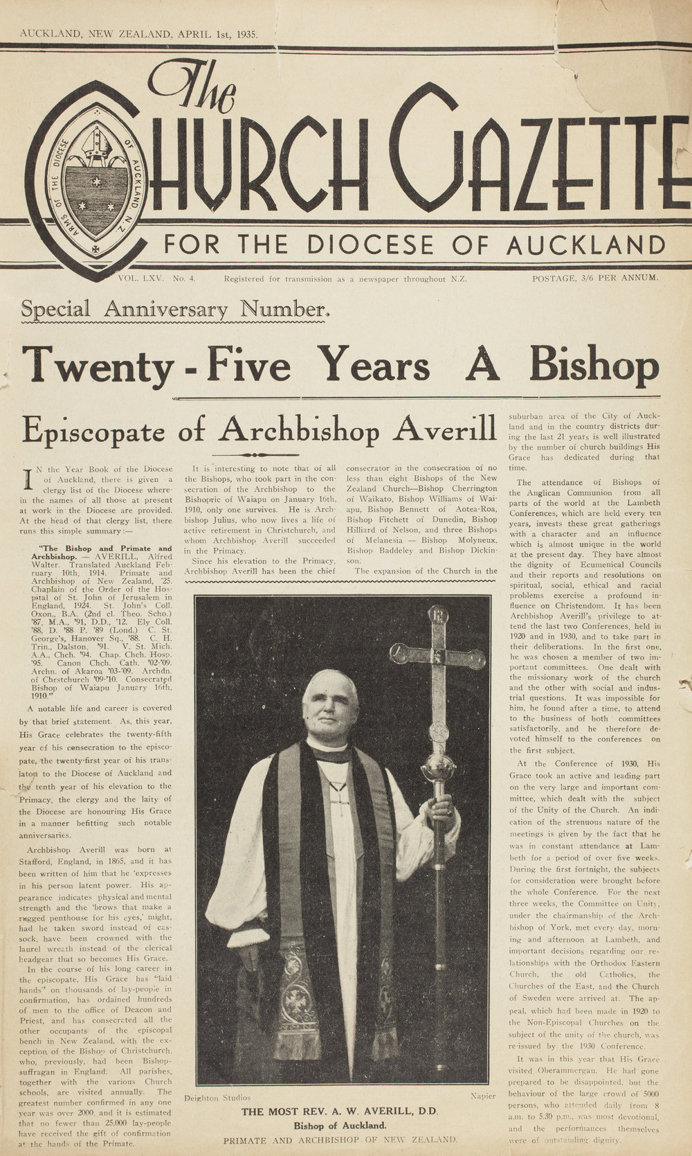 Church Gazette, Auckland: April 1935