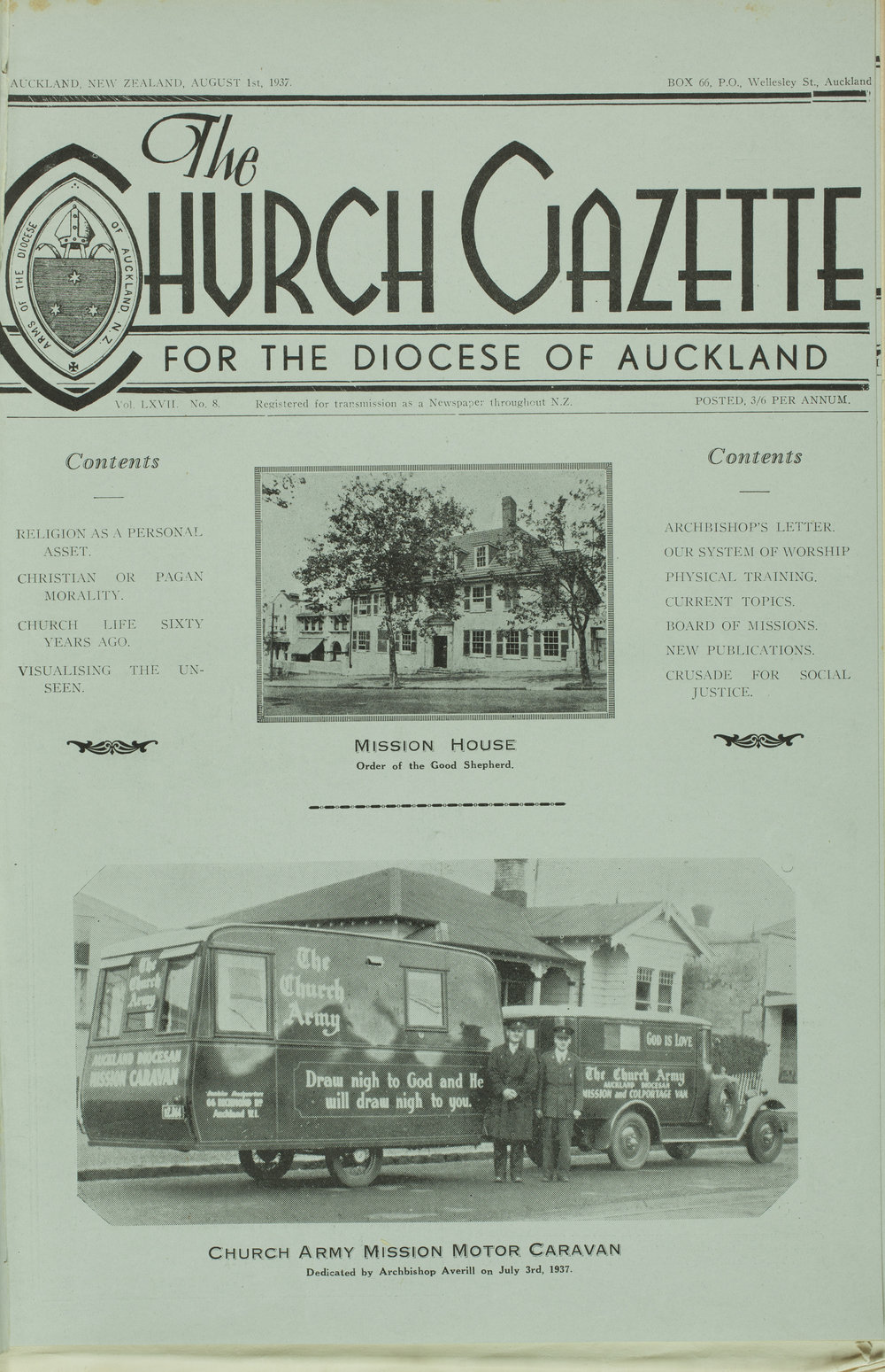 Church Gazette, Auckland: August 1937