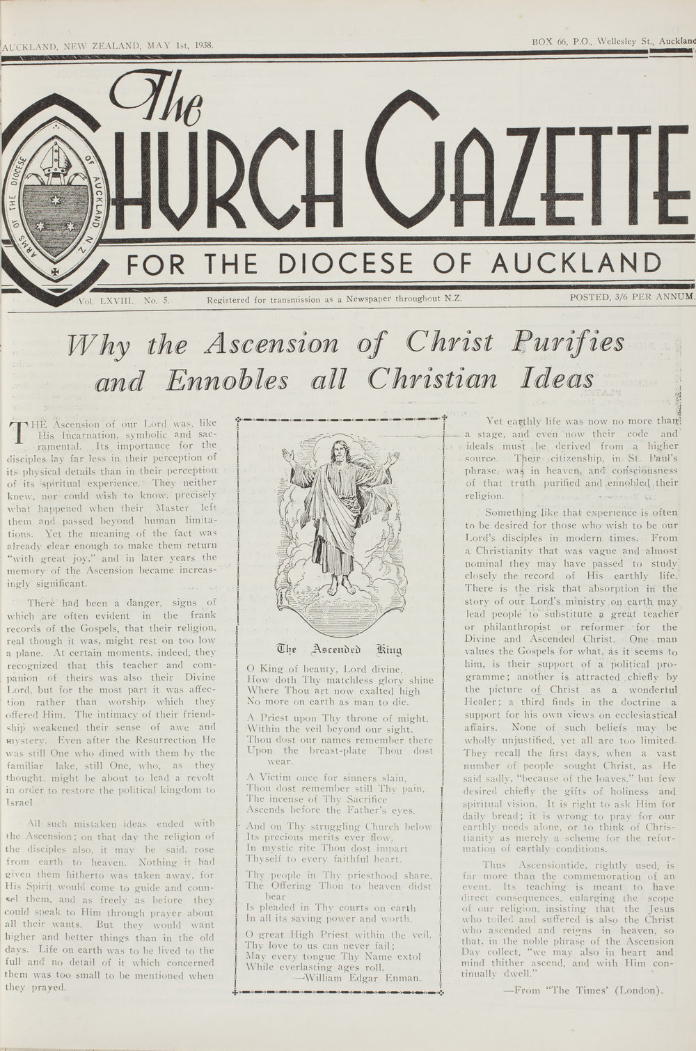 Church Gazette, Auckland: May 1938