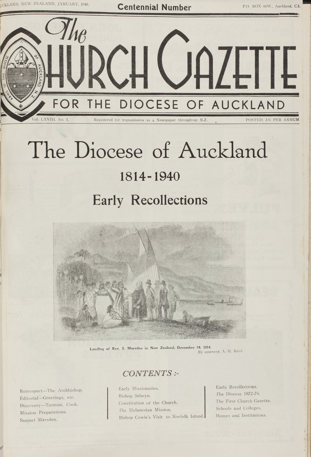 Church Gazette, Auckland: January 1940