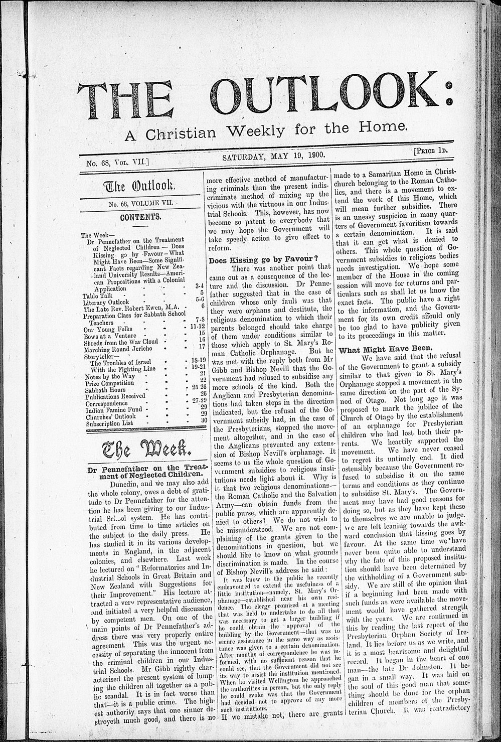 The Outlook: 19th May 1900