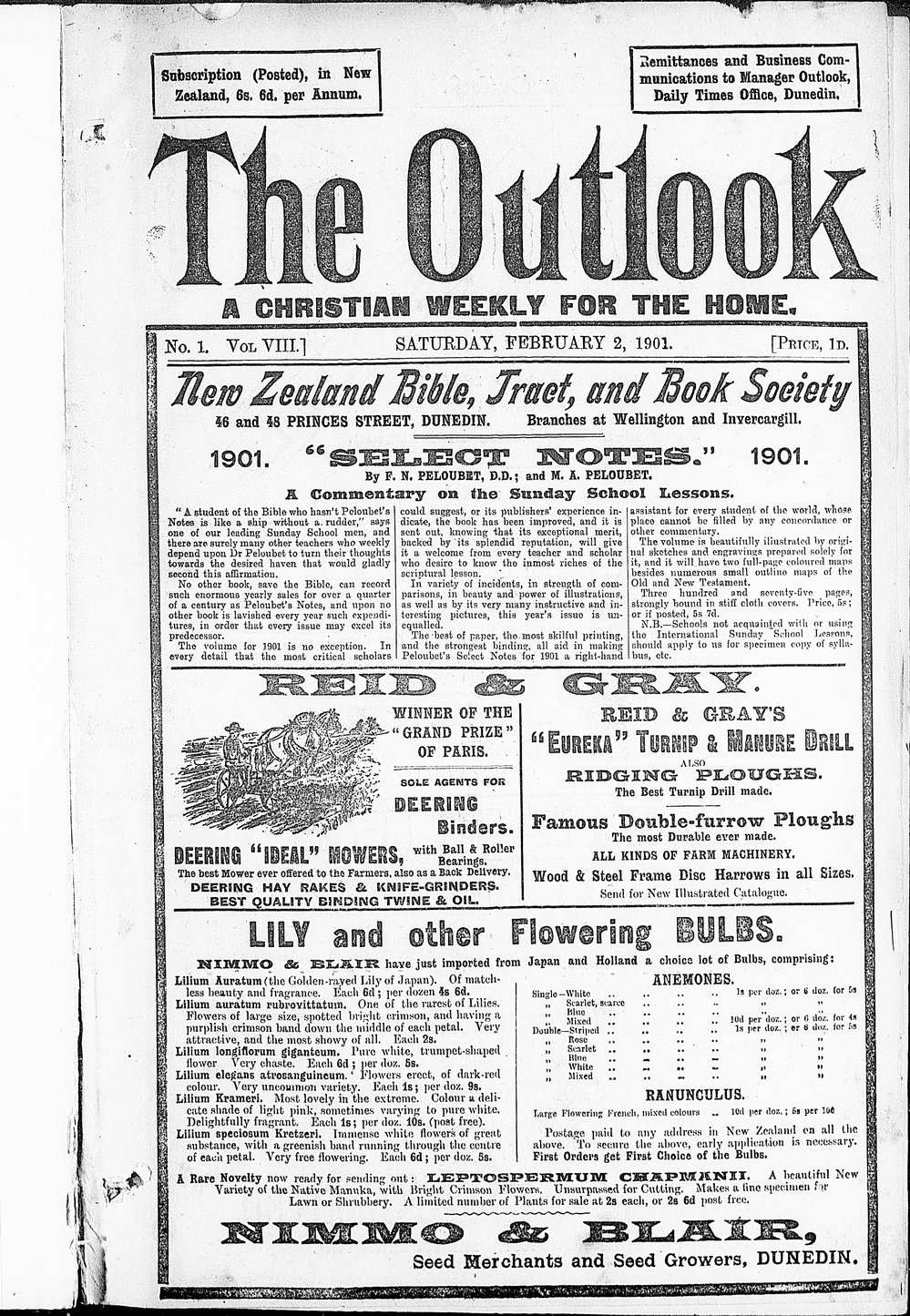 The Outlook: 2nd February 1901