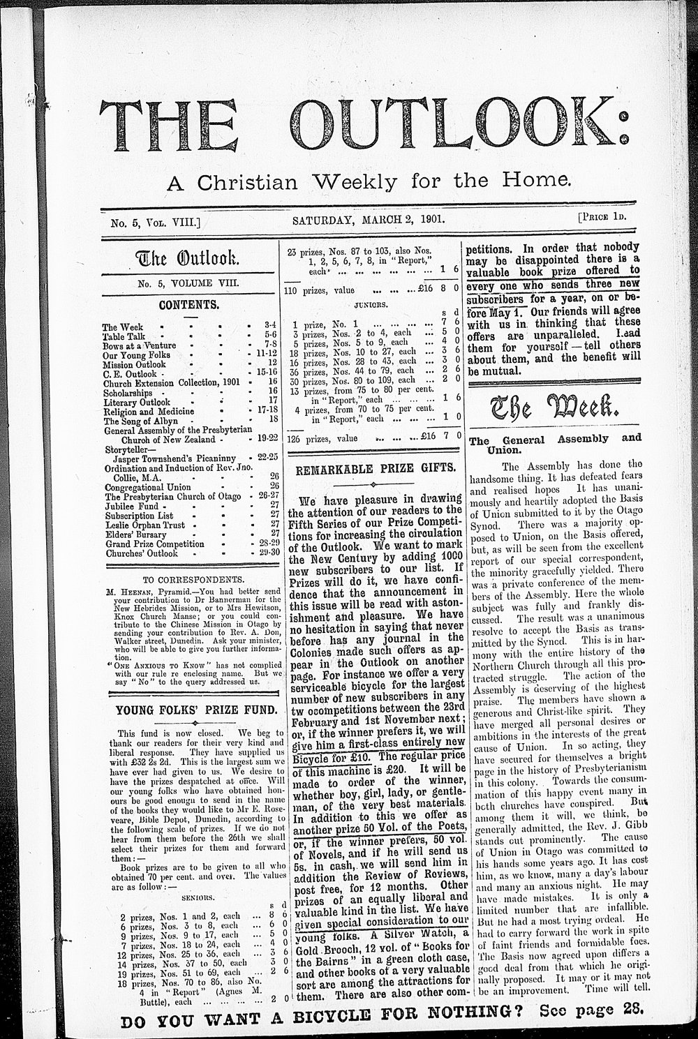 The Outlook: 2nd March 1901