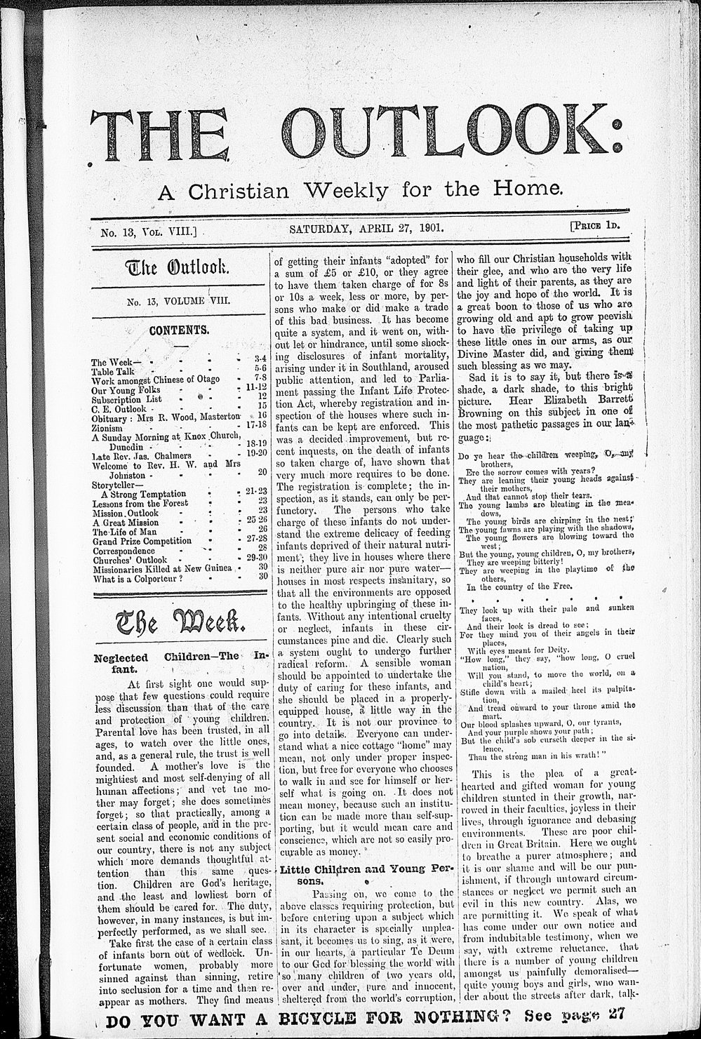 The Outlook: 27th April 1901