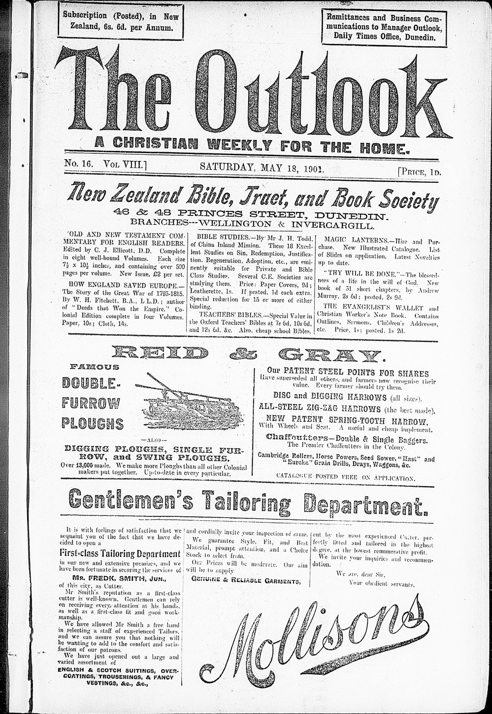 The Outlook: 18th May 1901