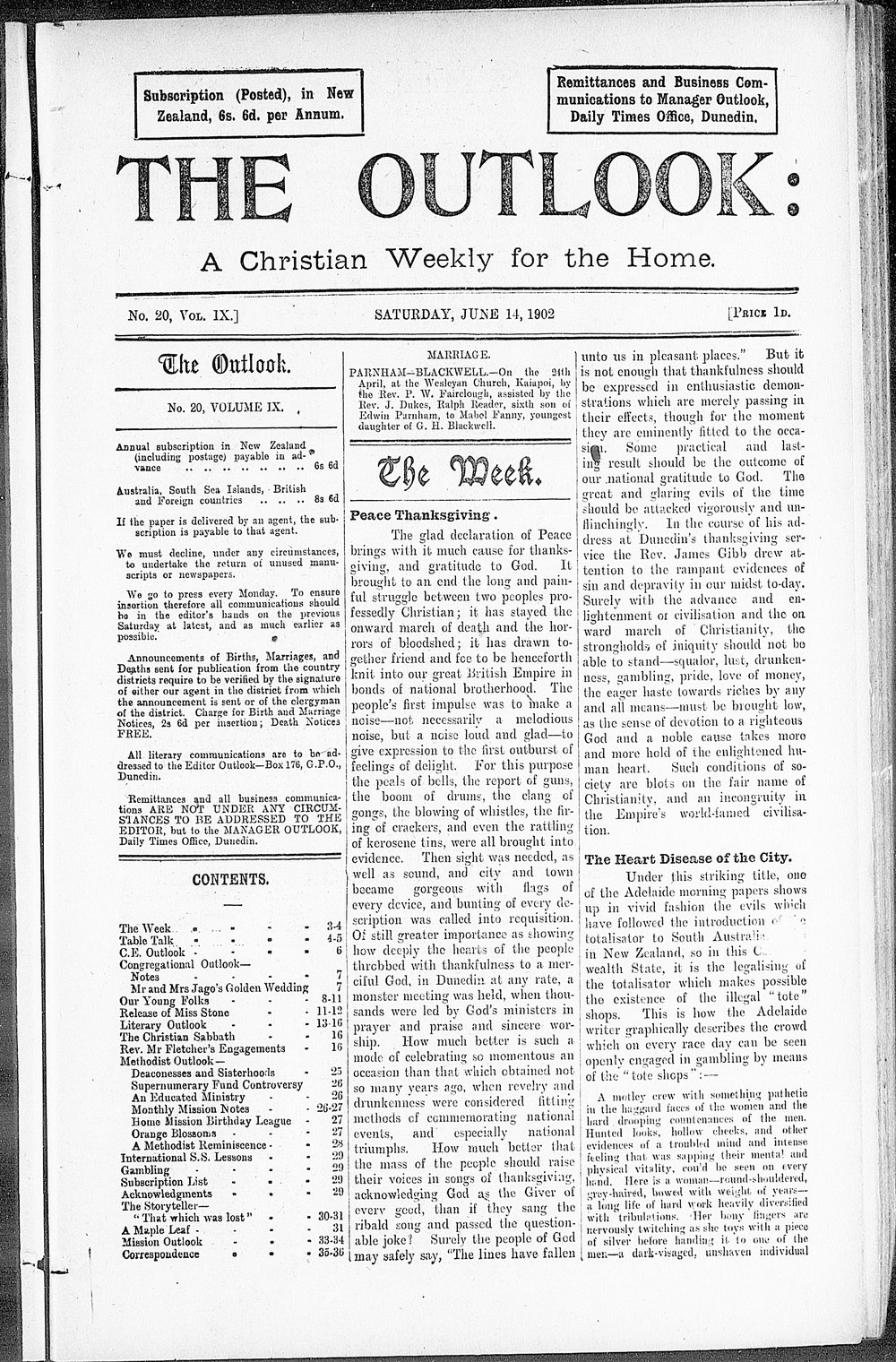 The Outlook: 14th June 1902