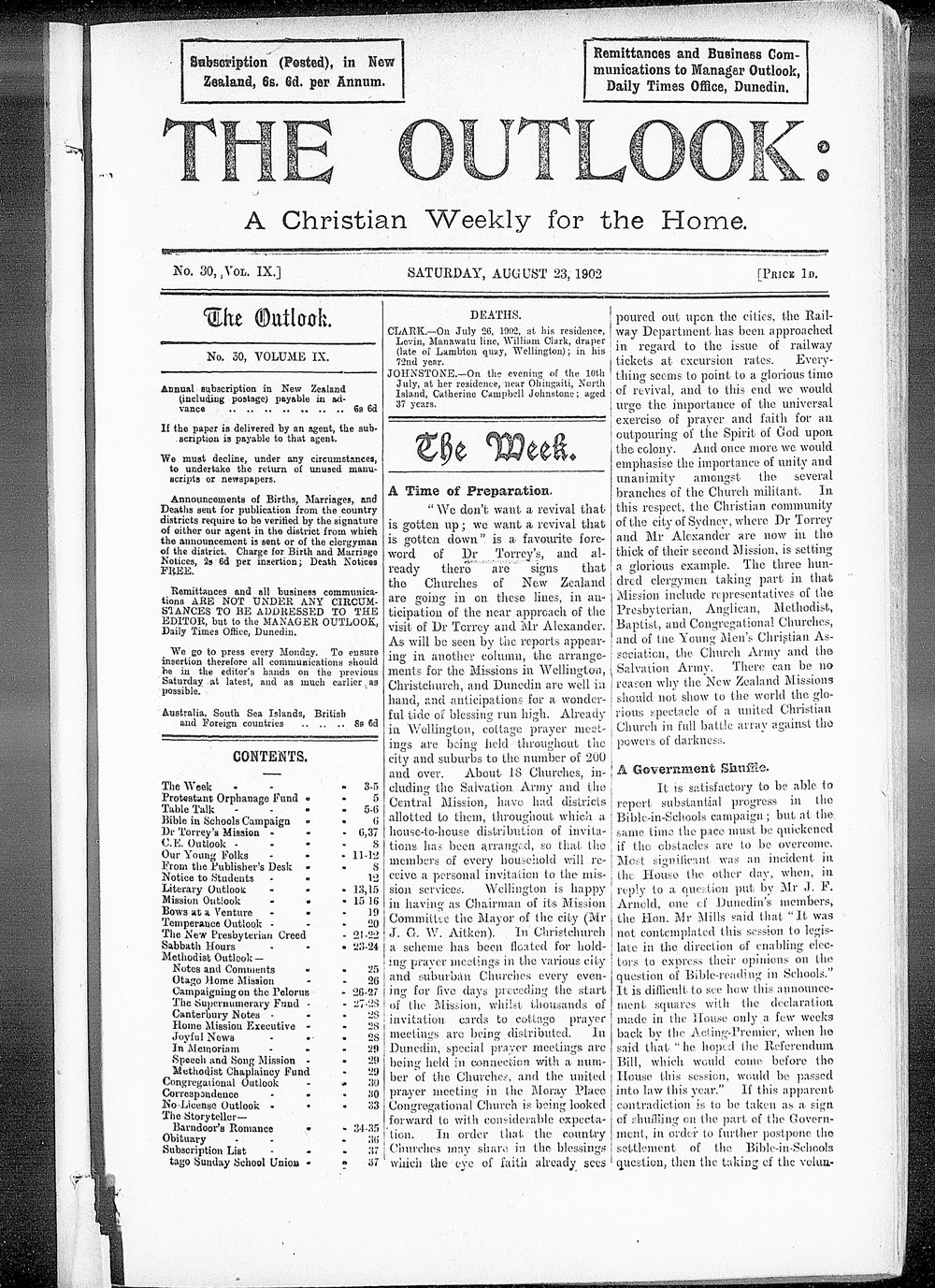 The Outlook: 23rd August 1902