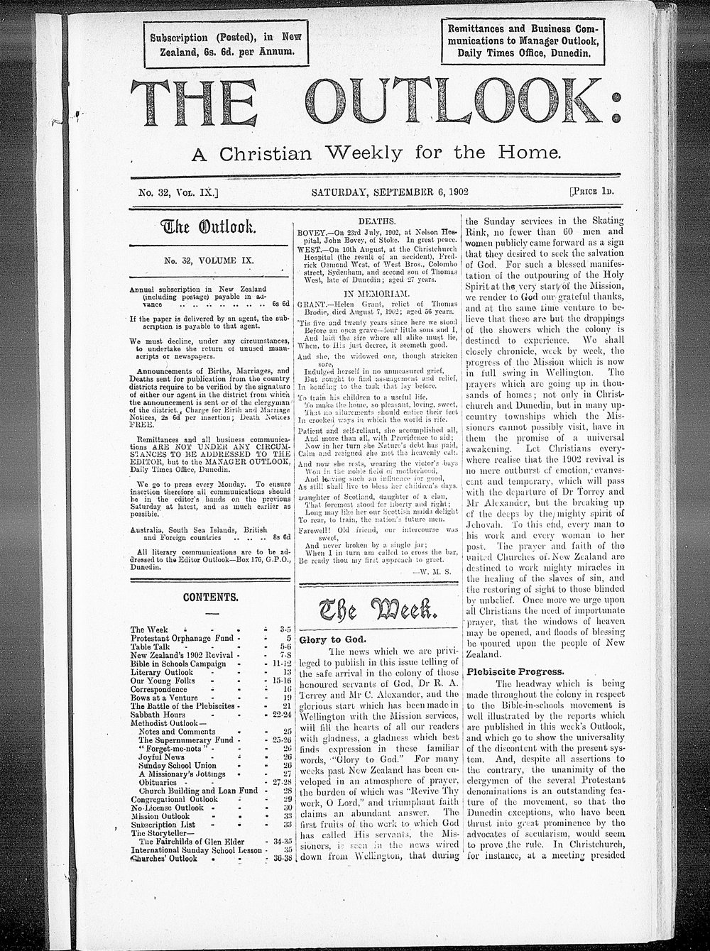 The Outlook: 6th September 1902