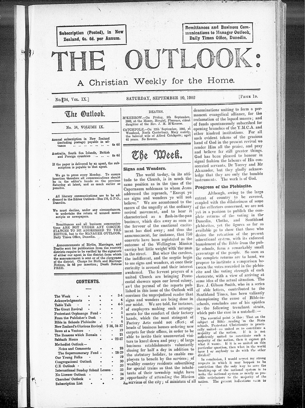 The Outlook: 20th September 1902