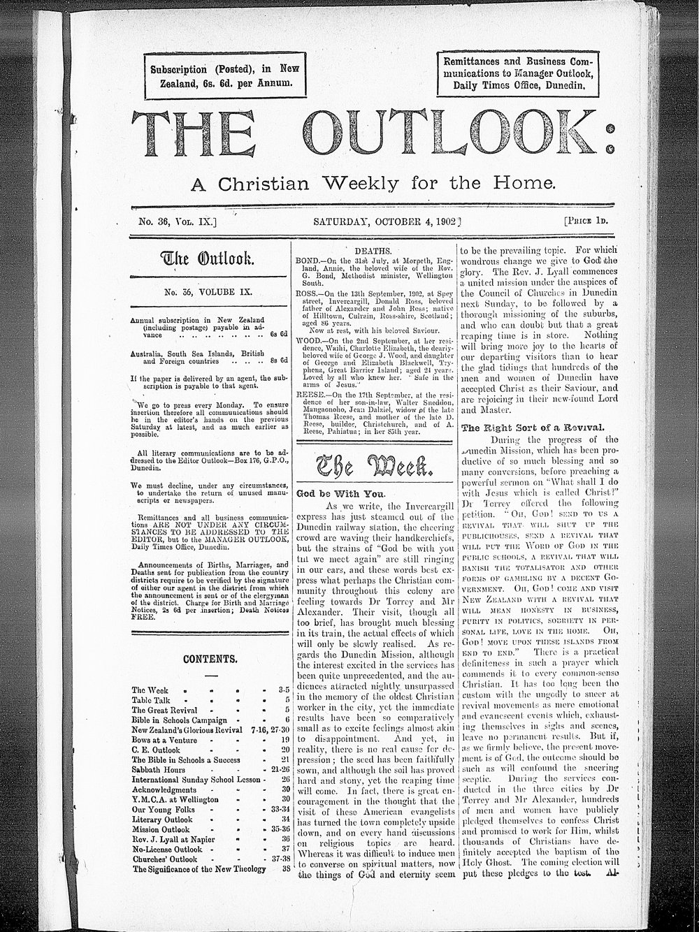 The Outlook: 4th October 1902