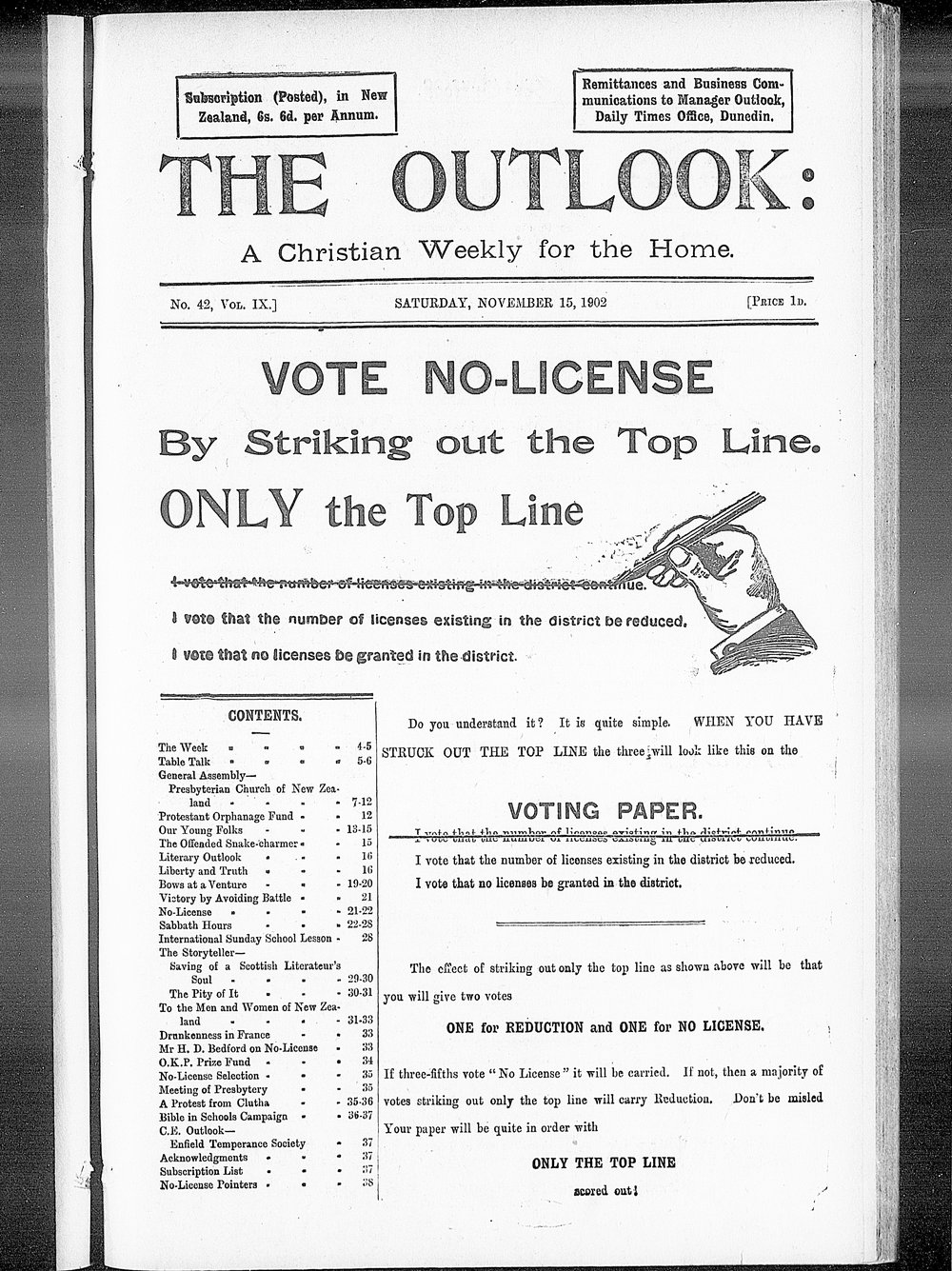 The Outlook: 15th November 1902