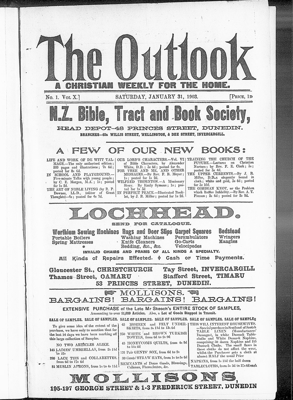 The Outlook: 31st January 1903