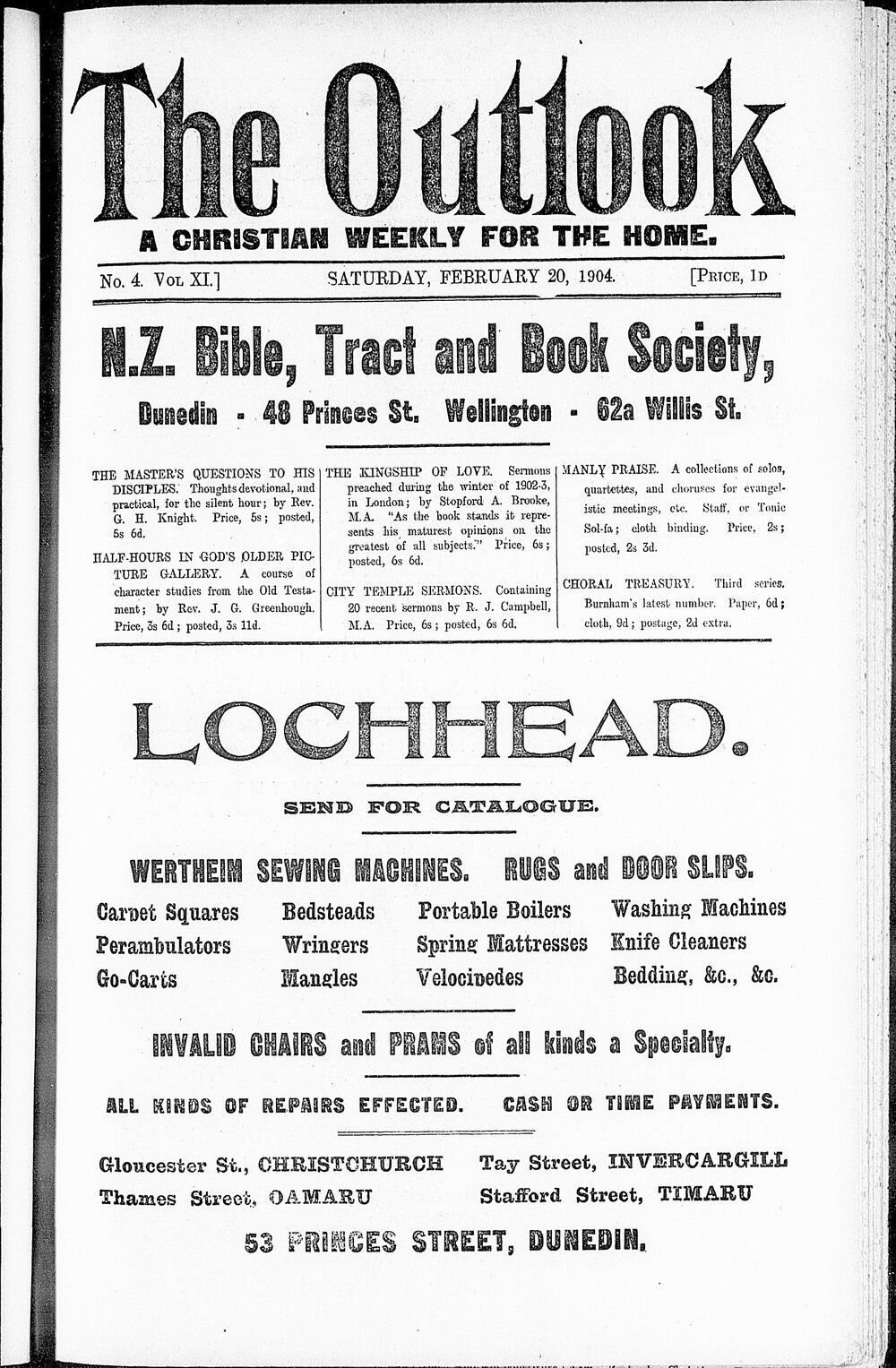 The Outlook: 20th February 1904