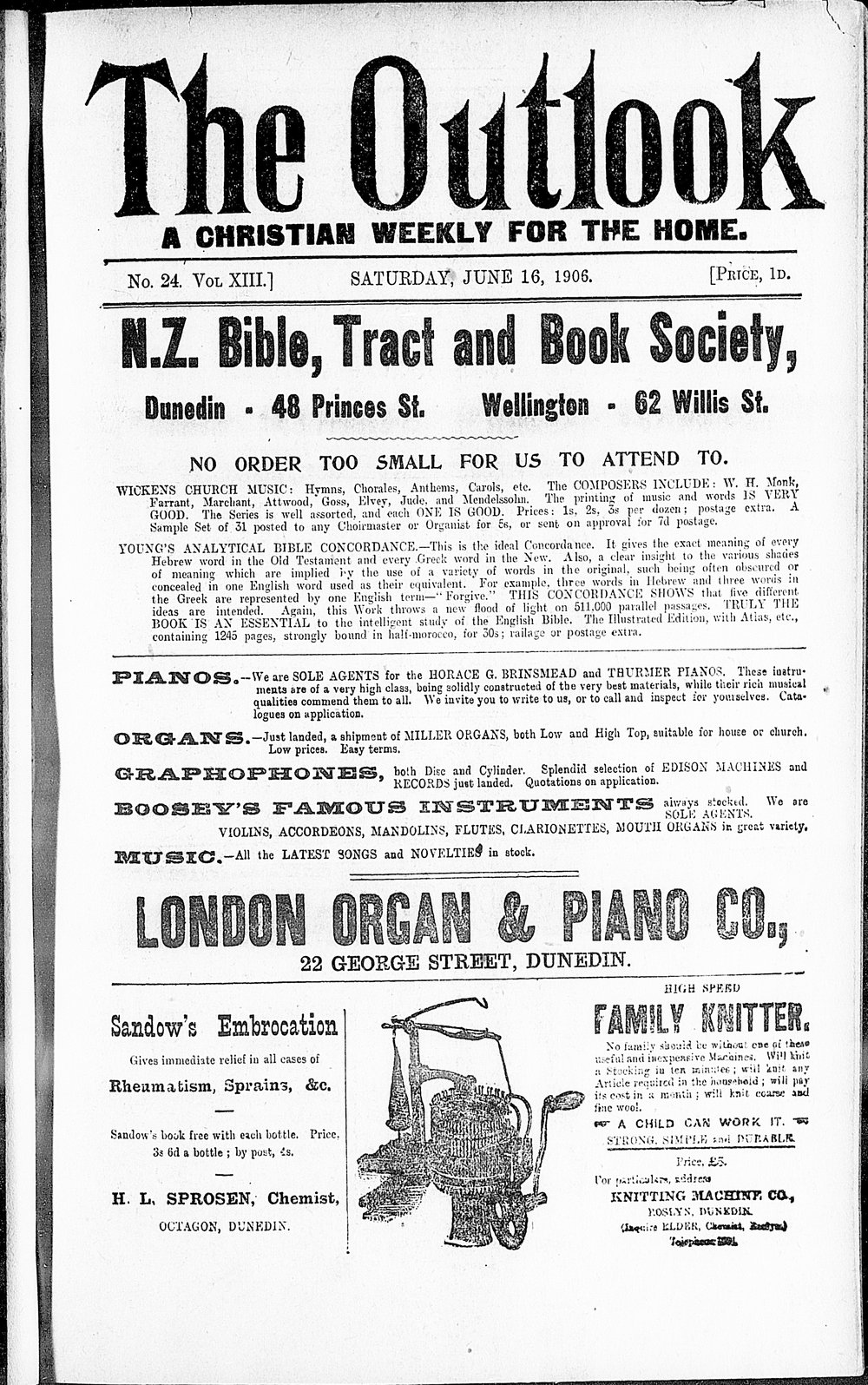 The Outlook: 16th June 1906