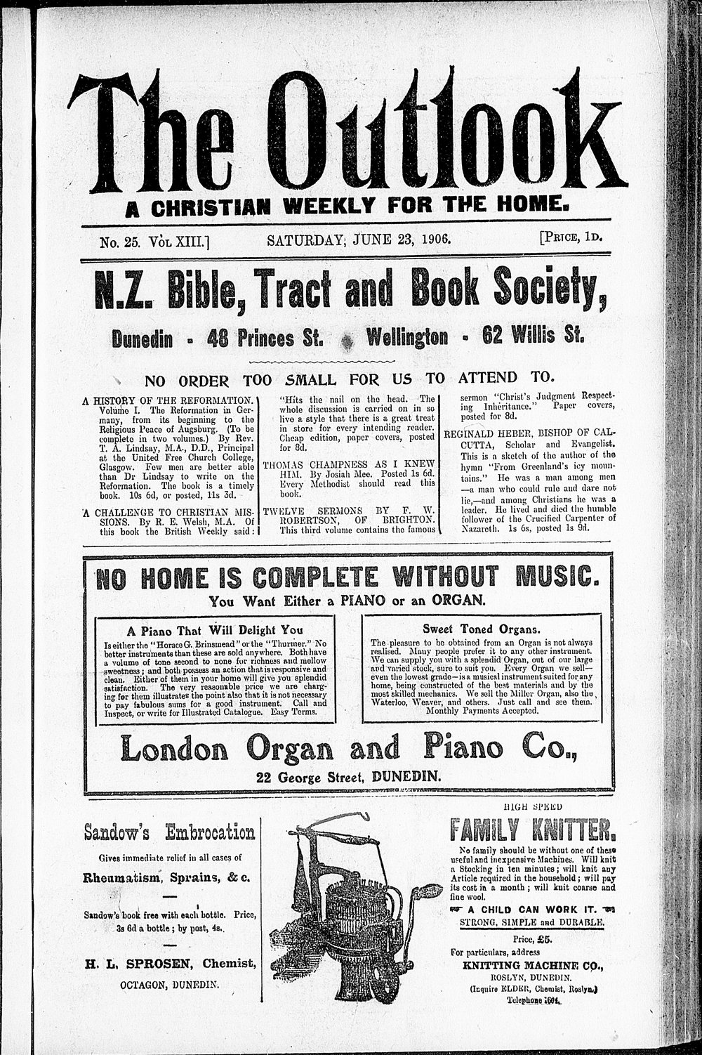 The Outlook: 23rd June 1906