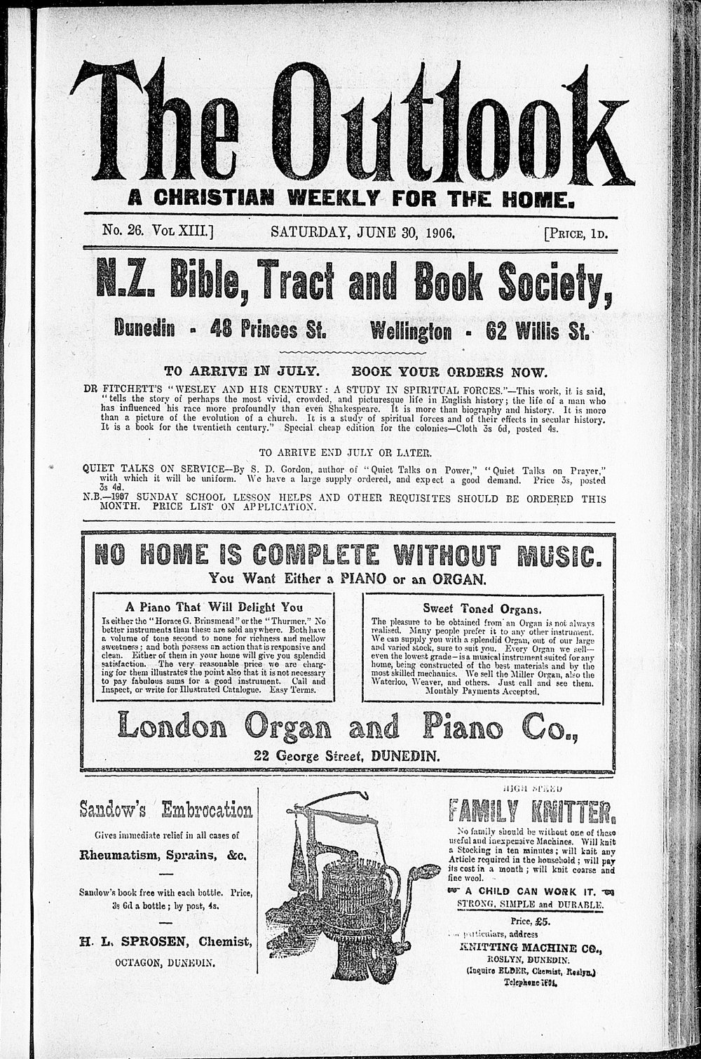 The Outlook: 30th June 1906