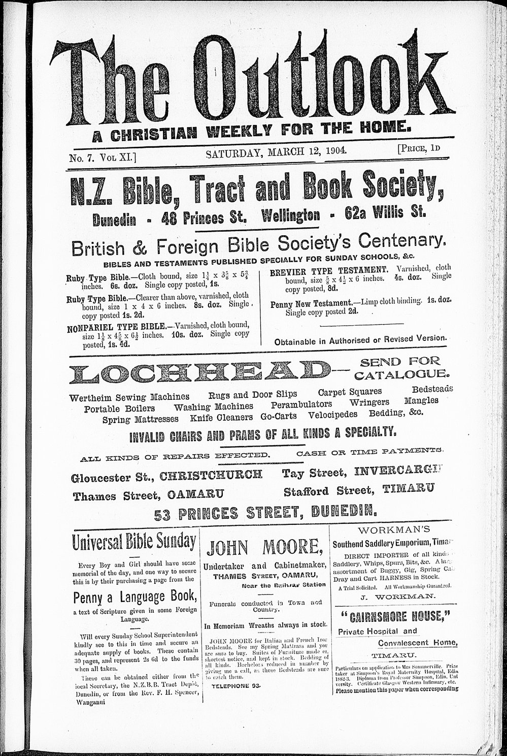 The Outlook: 12th March 1904