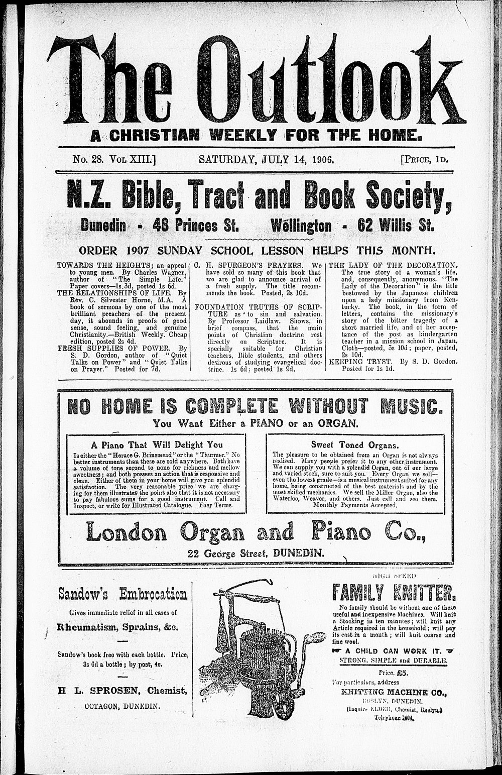 The Outlook: 14th July 1906