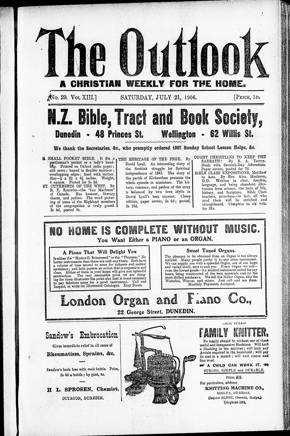 The Outlook: 21st July 1906