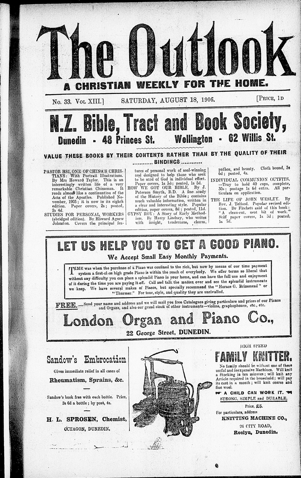 The Outlook: 18th August 1906