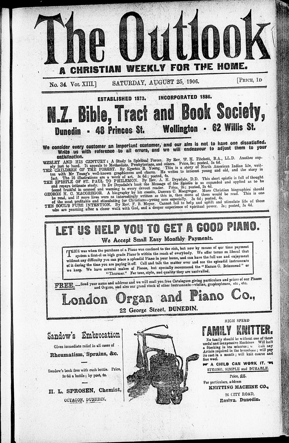 The Outlook: 25th August 1906