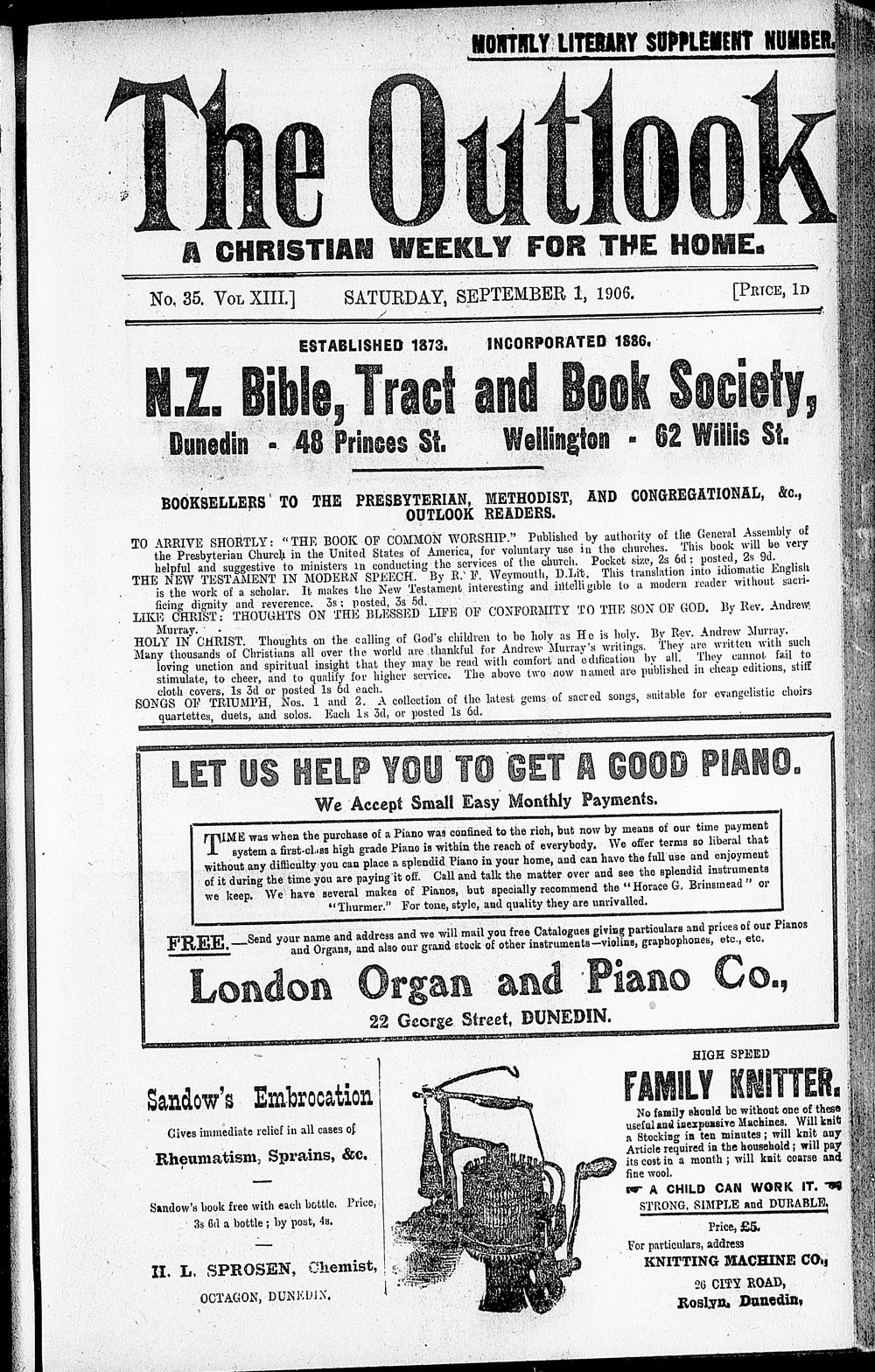 The Outlook: 1st September 1906