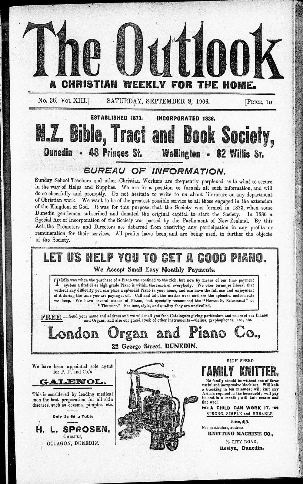 The Outlook: 8th September 1906