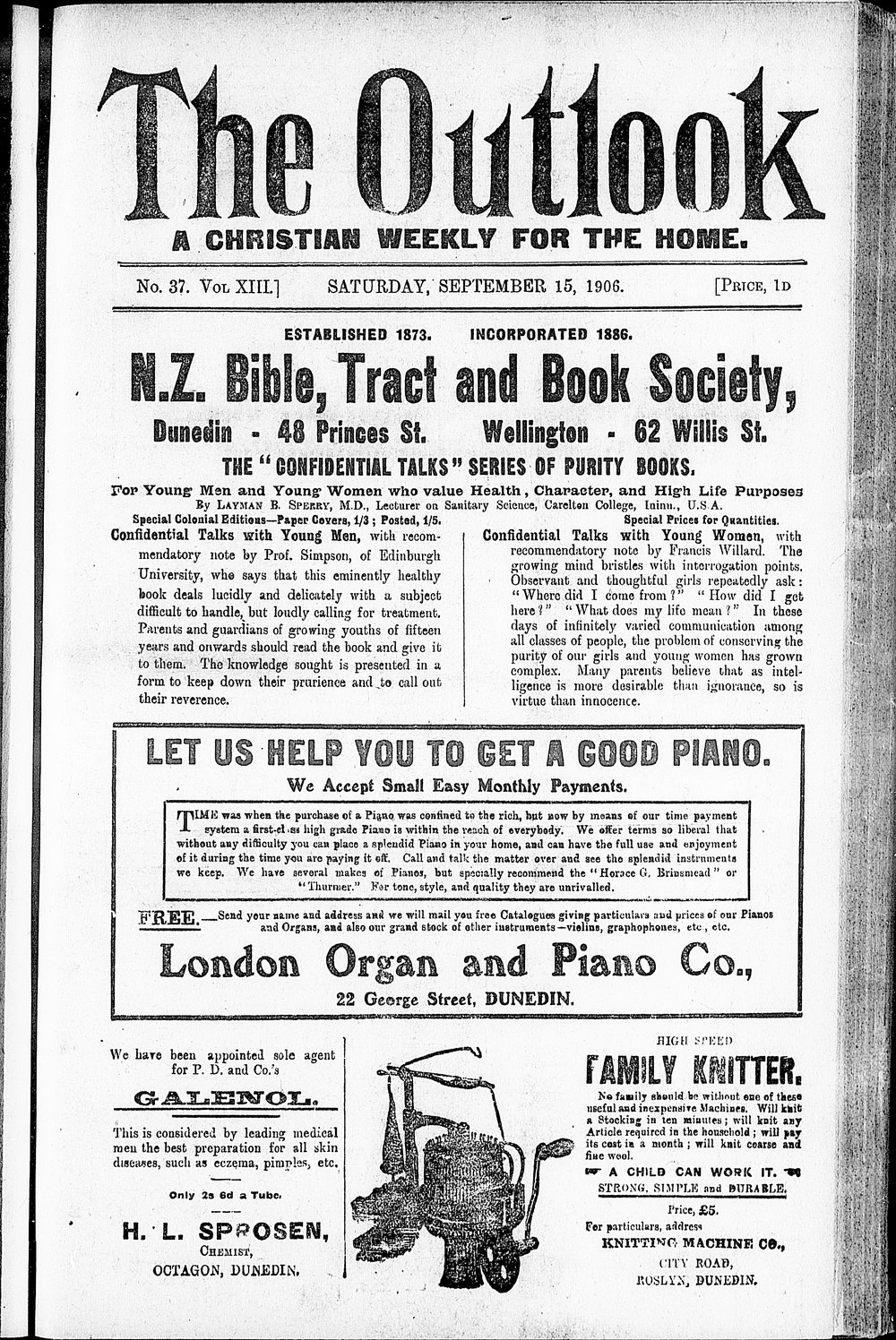 The Outlook: 15th September 1906