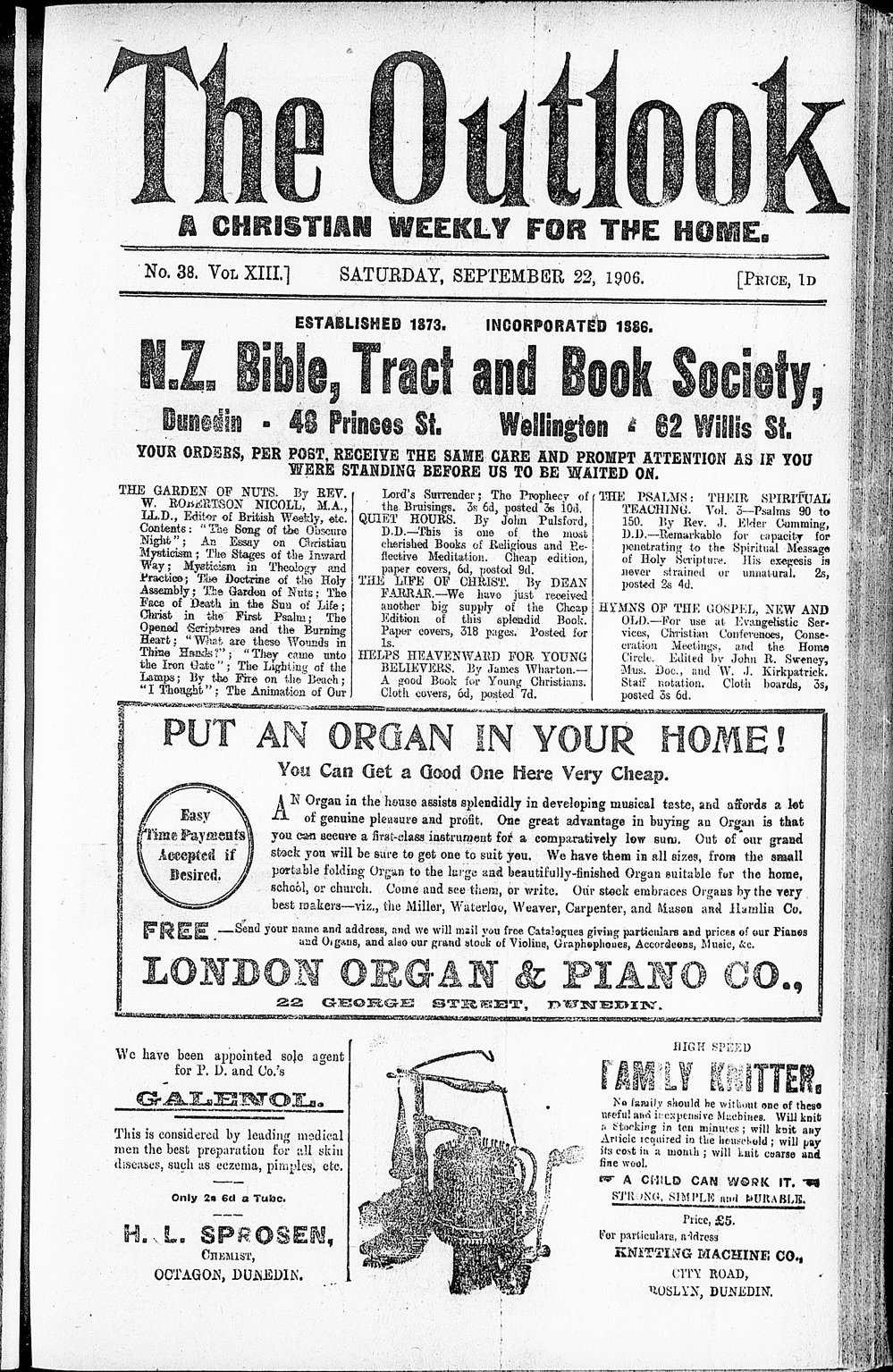 The Outlook: 22nd September 1906