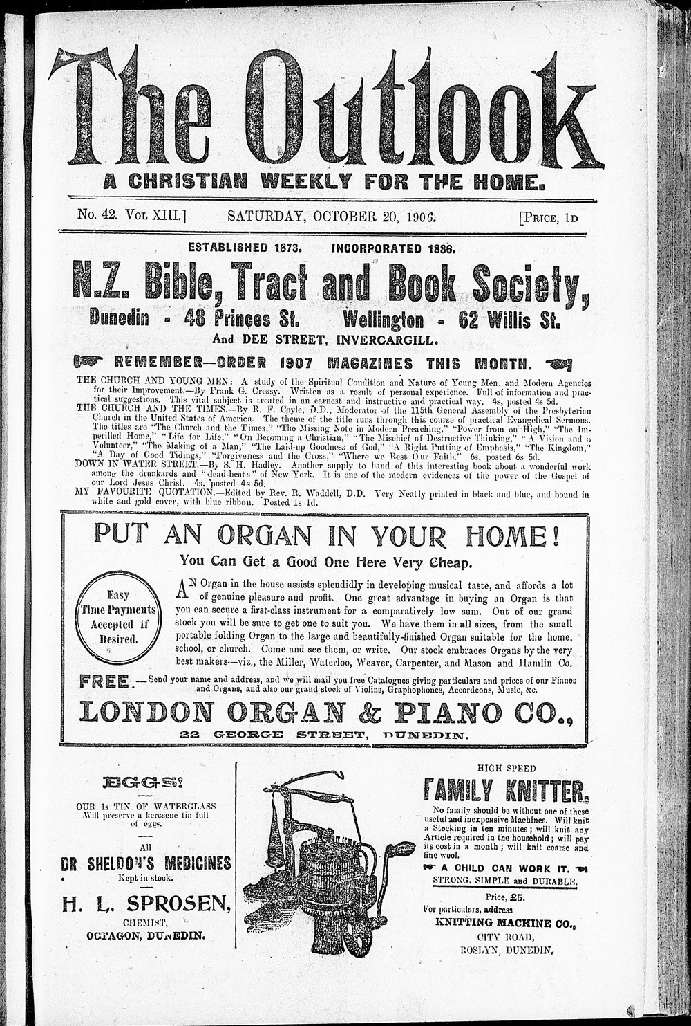 The Outlook: 20th October 1906