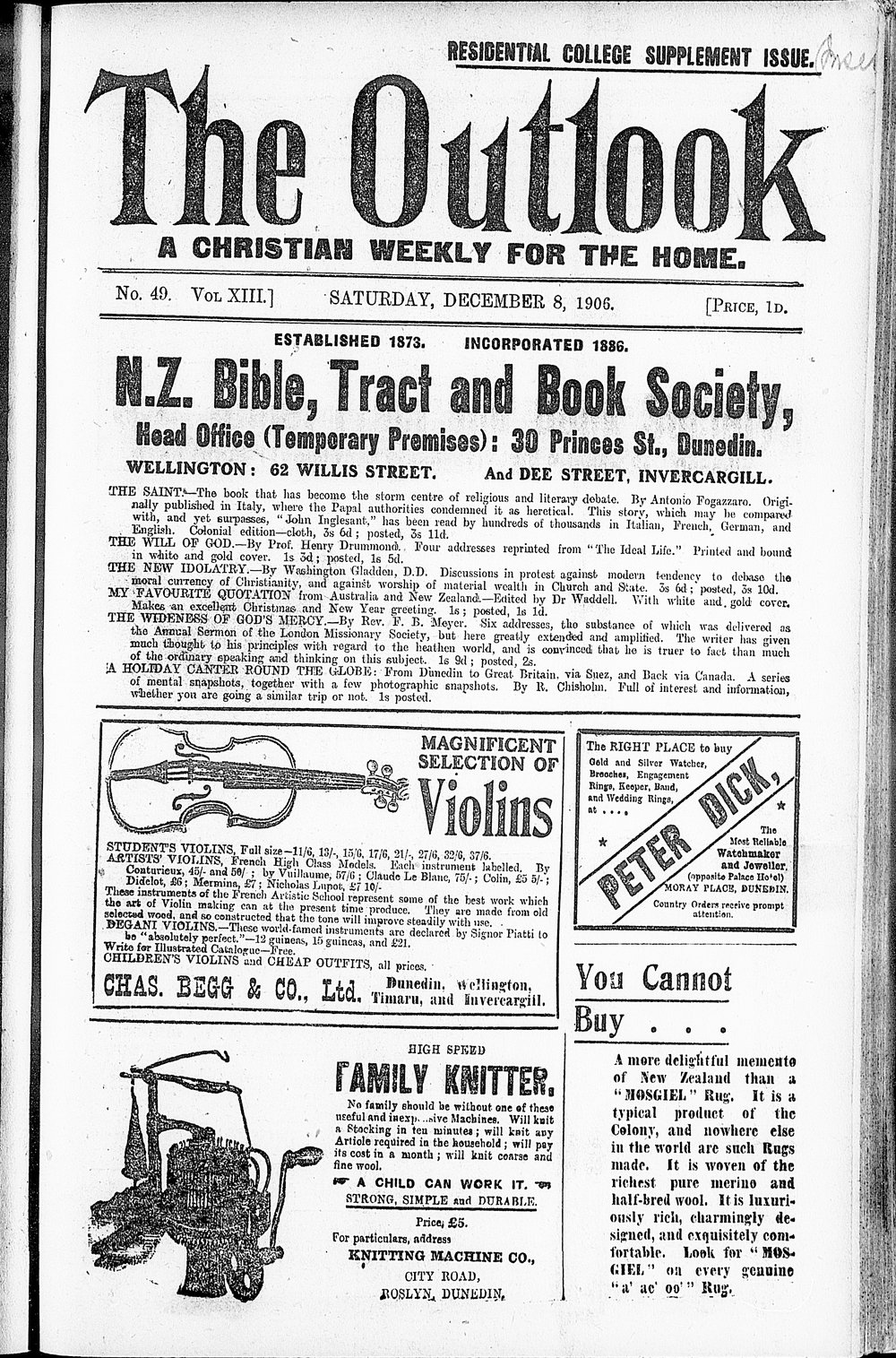 The Outlook: 8th December 1906