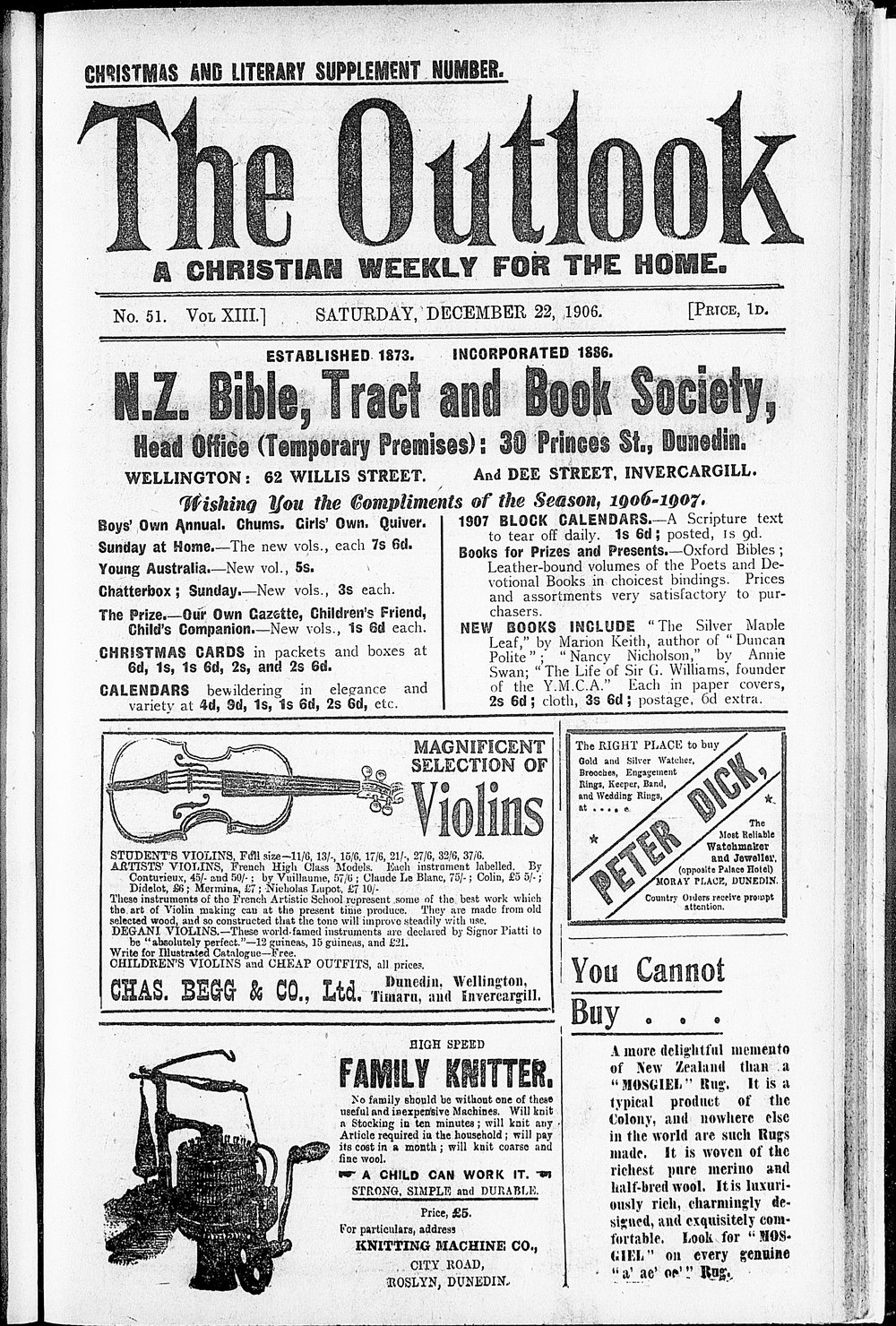 The Outlook: 22nd December 1906
