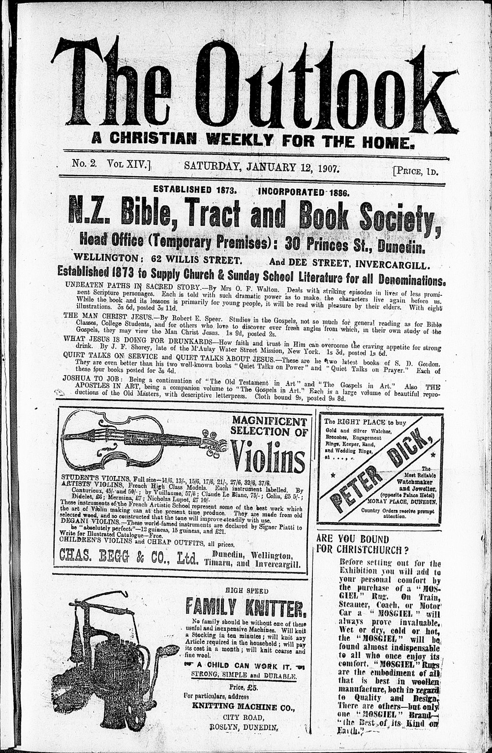 The Outlook: 12th January 1907