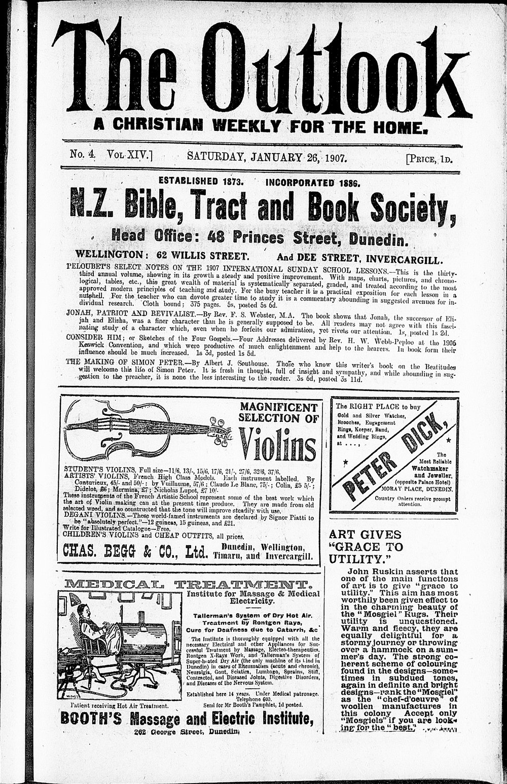 The Outlook: 26th January 1907