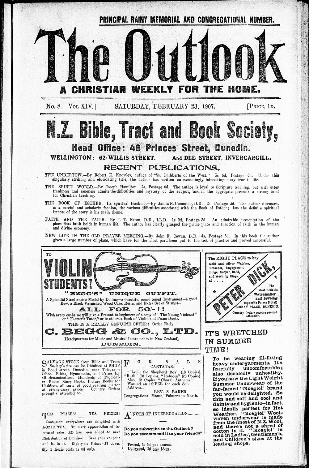 The Outlook: 23rd February 1907