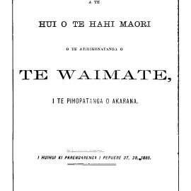 Te Waimate 1885