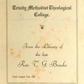 Rev. T.G. Brooke