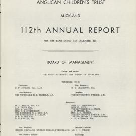 Anglican Children's Trust 112th Annual Report