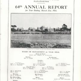 The Orphan Home Annual Report 1923 - 1924