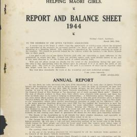 Queen Victoria Association Report 1945