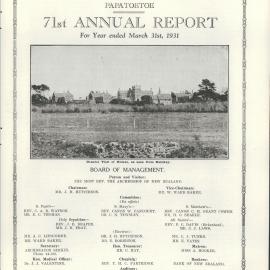 The Orphan Home Annual Report 1930 - 1931