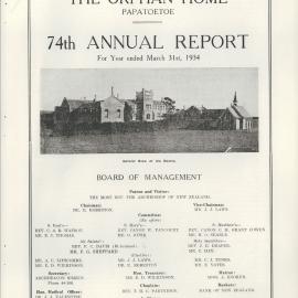 The Orphan Home Annual Report 1934